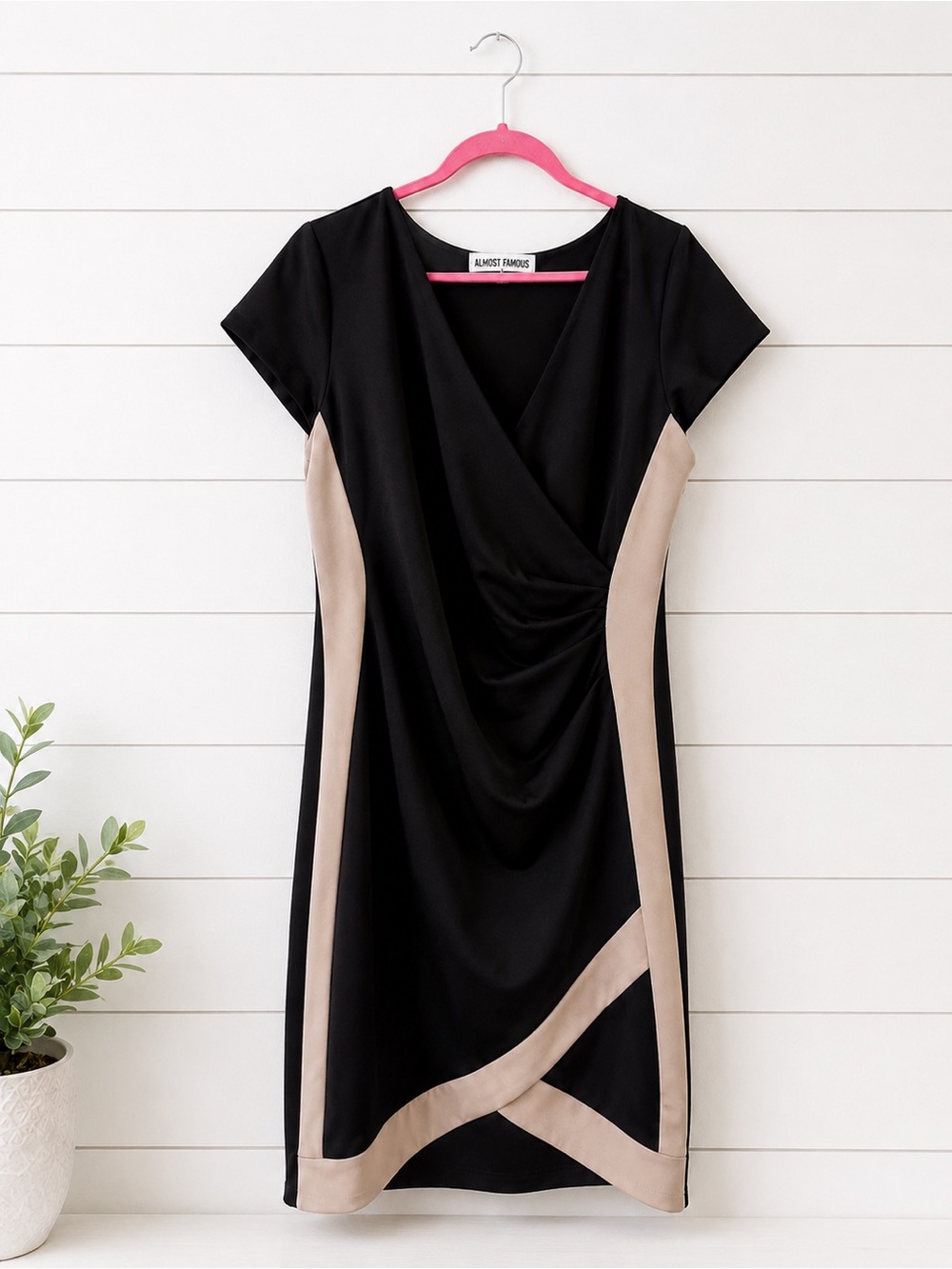 NWT New Almost Famous Black Plus Size Dress 1X